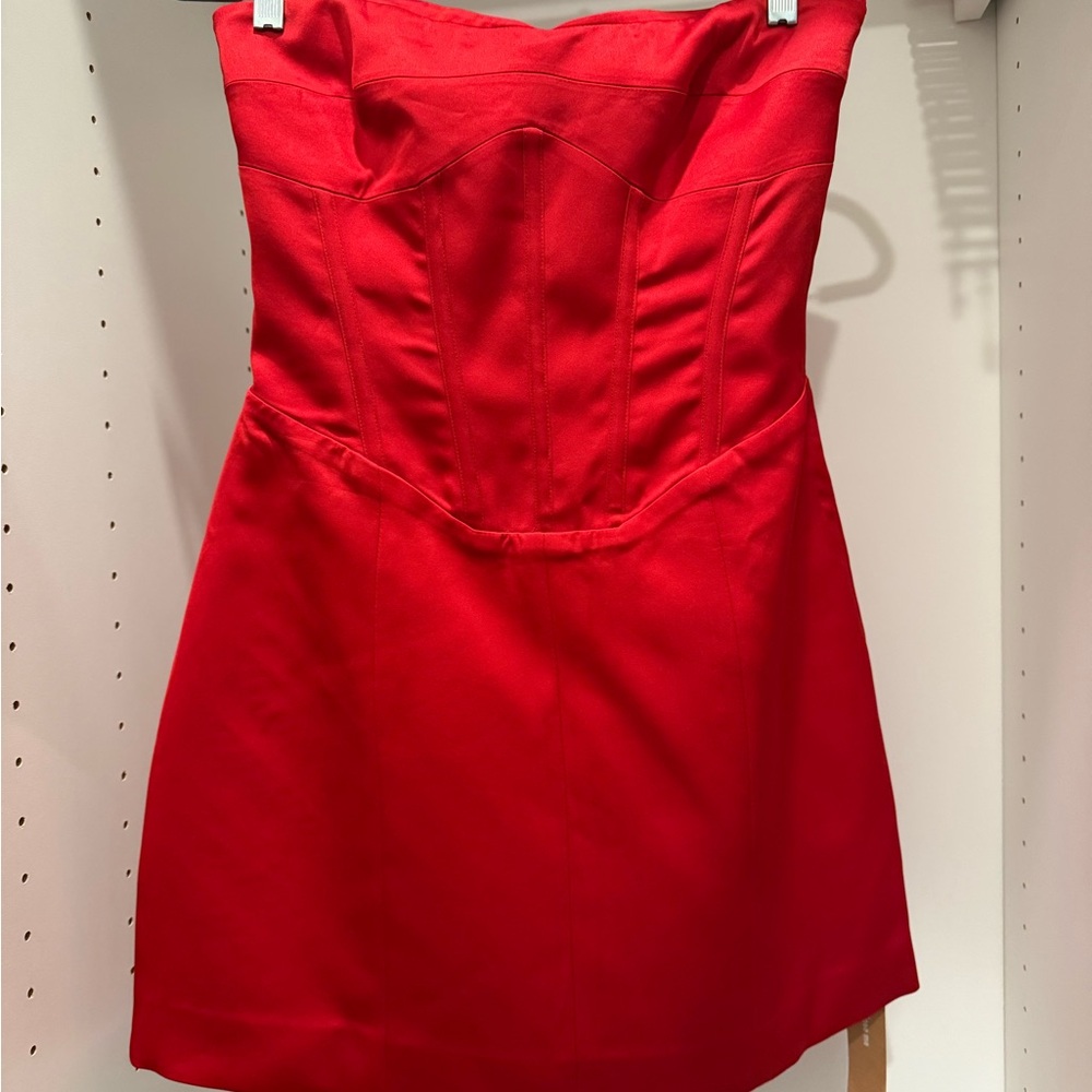 NWT.. Reformation Red Corset Dress